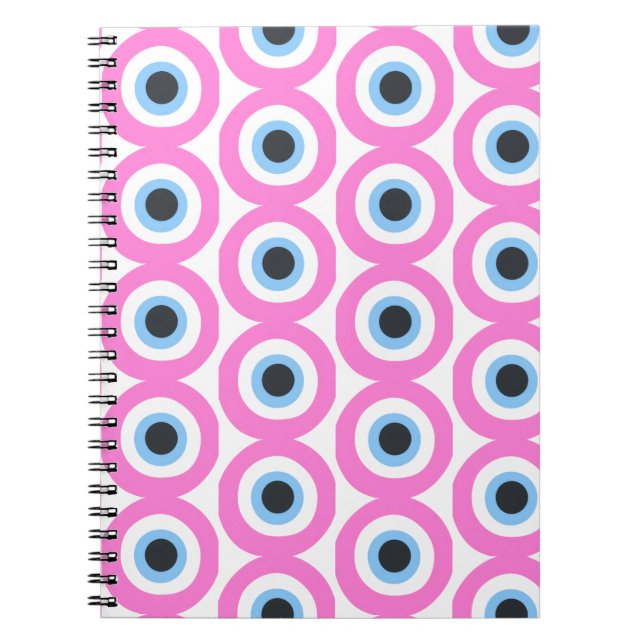 böser Blick rosa Notizblock (Vorderseite)