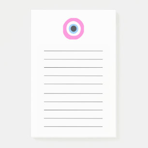 böser Blick rosa Post-it Klebezettel