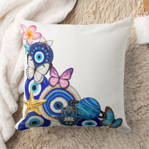 Böser Blick Schutz Wurfkissen - Boho Geist Kissen