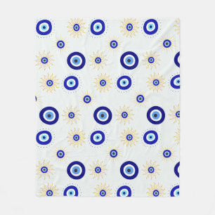 Böser Blick Symbol Fleecedecke