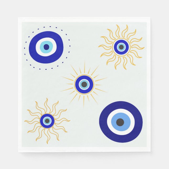 Böser Blick Symbol Serviette (Vorderseite)