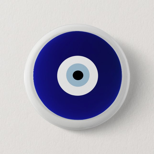 böser Blick Vintage Oriental Muster Design Button (Vorderseite)