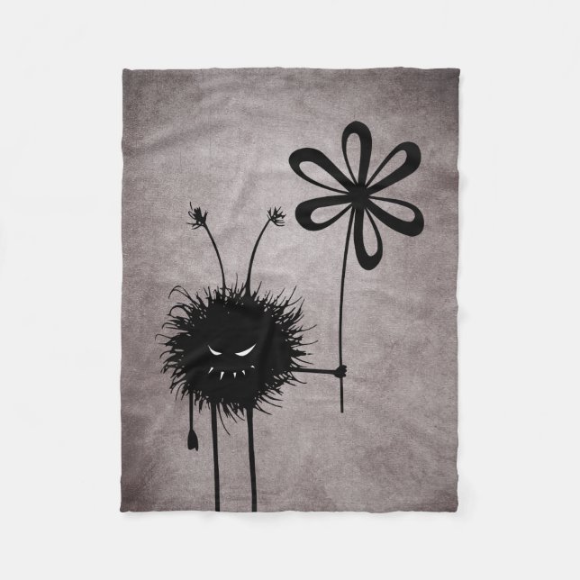 Böser Blumenkäfer Vintage Fleecedecke (Vorderseite)