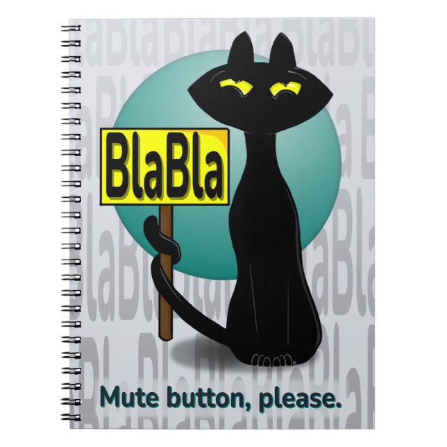 Böser Boogie Lustiges Notizbuch - BlaBla Notizblock (Vorderseite)