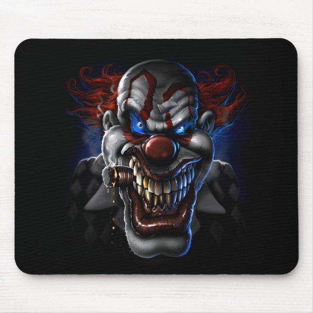 Böser Clown Gesicht Mousepad (Vorne)