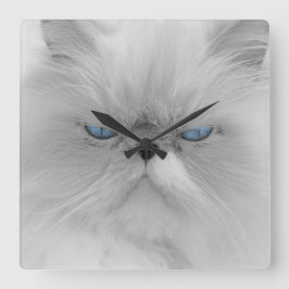 Böser Großvater der Grumpy Cat Quadratische Wanduhr