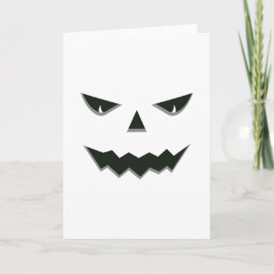 Böser gruseliger Kürbiskopf Jack O' Lantern Hallow Karte