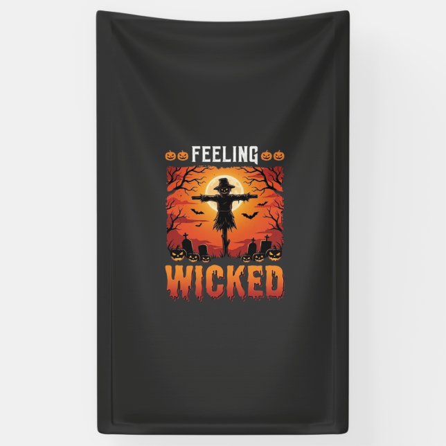 Böser Halloween-Vogelscheuchendesign_1 Banner (Vertikal)