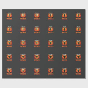 Böser Halloween-Vogelscheuchendesign_1 Geschenkpapier