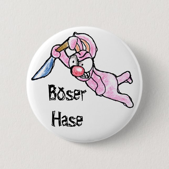 Böser Hase Button (Vorderseite)