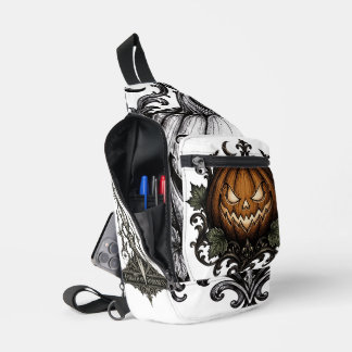 Böser Jack O Lantern Gothic Halloween-Kürbis Crossbody Bag