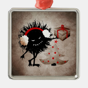 Böser Käfer schenkt Weihnachtsgeschenk Ornament Aus Metall