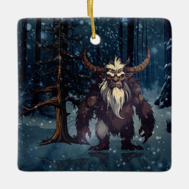 Böser Krampus  Keramikornament (Vorderseite)
