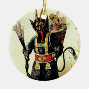 Böser Krampus Schrecklicher Dämon Feiertag Weihnac Keramikornament