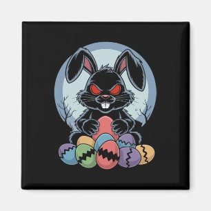 Böser Osterhase Gruseliger Horror-Hase Rote Augen Magnet