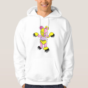 Böser Patchwork-Bären-Hoodie  Hoodie