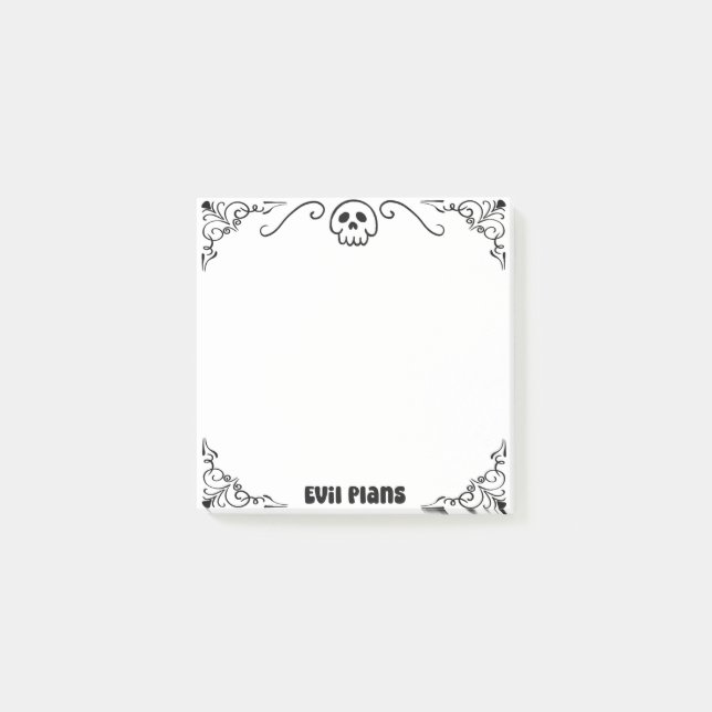 böser Plan Post-it Klebezettel (Vorderseite)