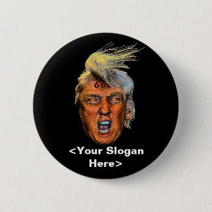 Böser Satan 666 Antichrist Anti Trump - Slogan hin Button