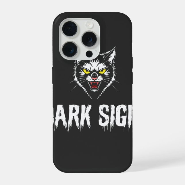 Böser schwarzer Katzen-Dunkles-Sigil-Gothic-Metal- iPhone Hülle (Rückseite)