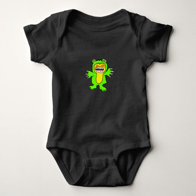Böser Teddybär Baby Top (Vorderseite)