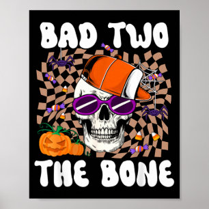 Böser Totenkopf Halloween-Skelett Poster