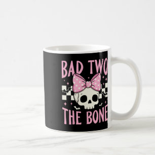 Böser Totenkopf Mit Rosa Schleife Für Halloween Kaffeetasse