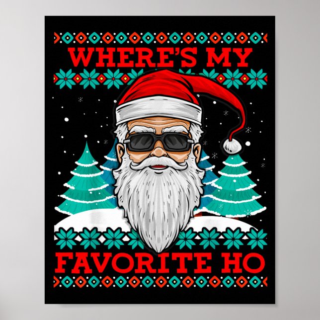 Böser Weihnachtsmann Wo ist meine Lieblingshure Lu Poster (Vorne)