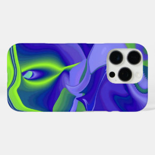 Böses Auge, 3D Abstrakt in grün blau lila iPhone 16 Pro Hülle