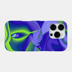 Böses Auge, 3D Abstrakt in grün blau lila iPhone 16 Pro Hülle
