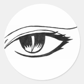 böses Auge Runder Aufkleber