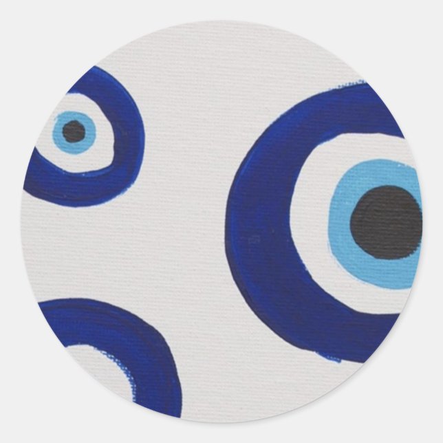 Böses Augenkreiskleber Runder Aufkleber (Vorderseite)