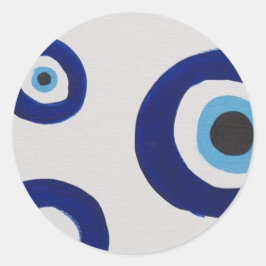 Böses Augenkreiskleber Runder Aufkleber