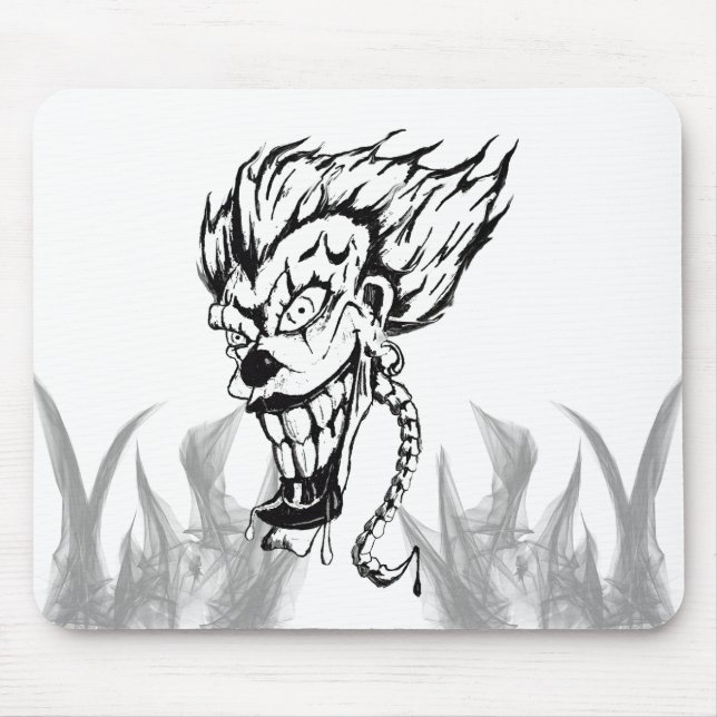 Böses Clown-Mauspad Mousepad (Vorne)