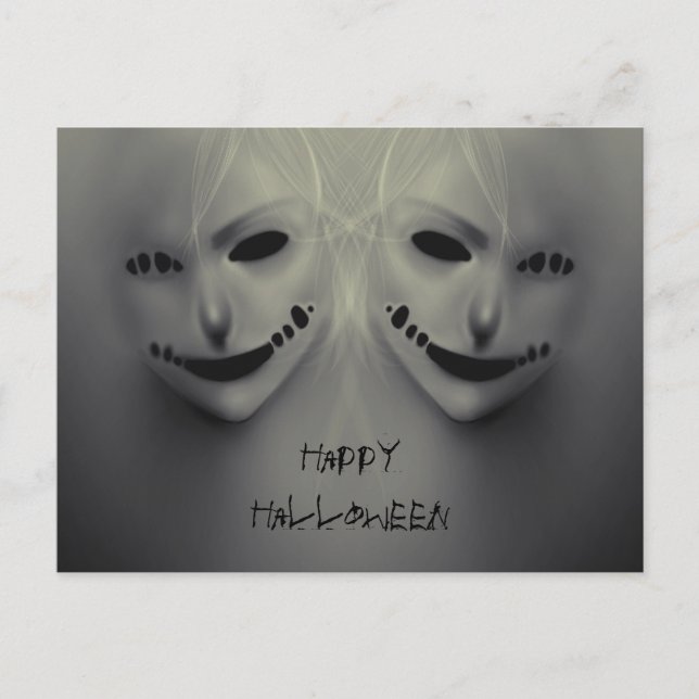 Böses flüstern postkarte (Vorderseite)