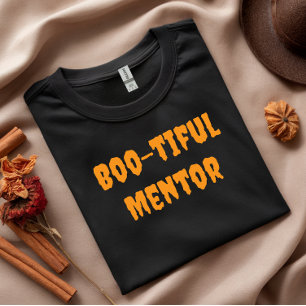 Böses Mentor-Orangentypografie T-Shirt