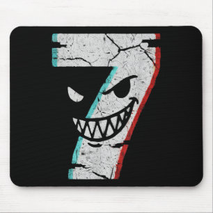 Böses Nummer 7 Shirt - 7 hat 9 Witz 67 Meme Hallow Mousepad