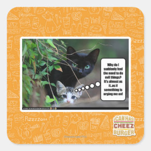 Böses Quadratischer Aufkleber