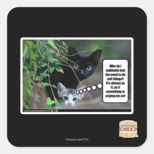 Böses Quadratischer Aufkleber