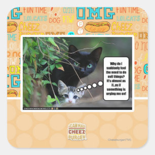 Böses Quadratischer Aufkleber