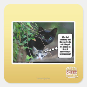 Böses Quadratischer Aufkleber