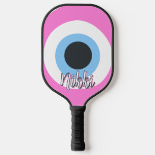 böses rosa Auge anpassbar Pickleball Schläger