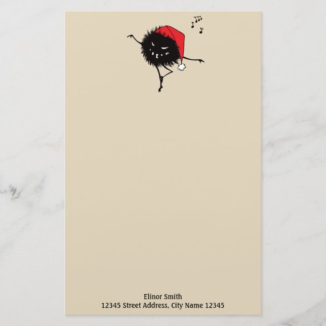 Böses Weihnachtslied singen und tanzen Briefpapier (Vorderseite)