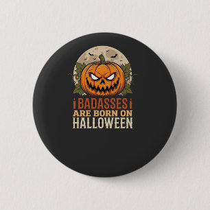Bösewichte werden an Halloween-Kürbis geboren Button