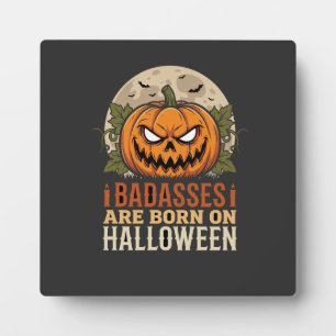 Bösewichte werden an Halloween-Kürbis geboren Fotoplatte