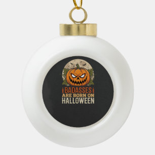 Bösewichte werden an Halloween-Kürbis geboren Keramik Kugel-Ornament