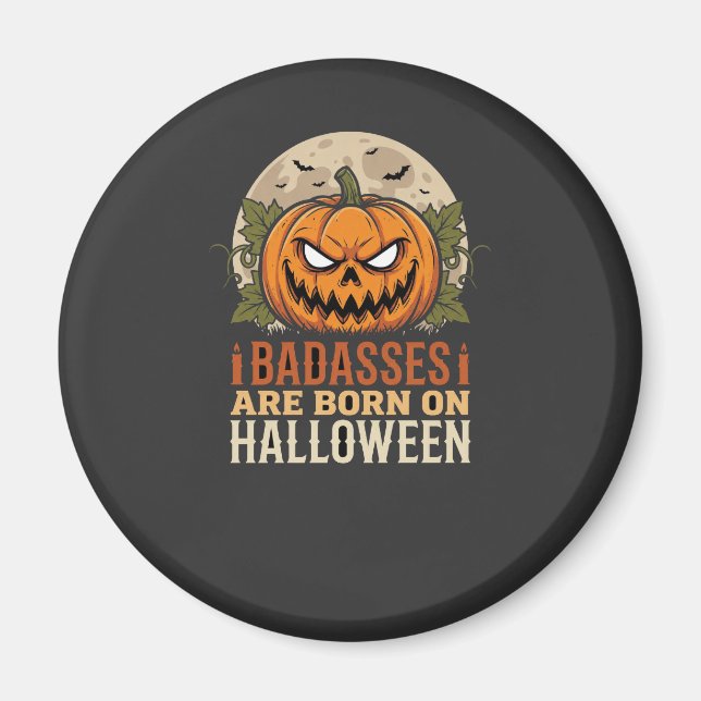 Bösewichte werden an Halloween-Kürbis geboren Magnet (Vorne)