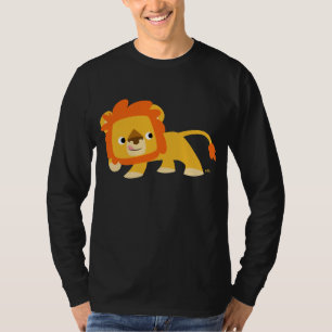 Boshafter Cartoon-Löwe Langhülse T - Shirt