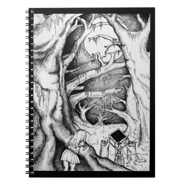 Boshaftes Waschbär-Notizbuch Notizblock (Vorderseite)