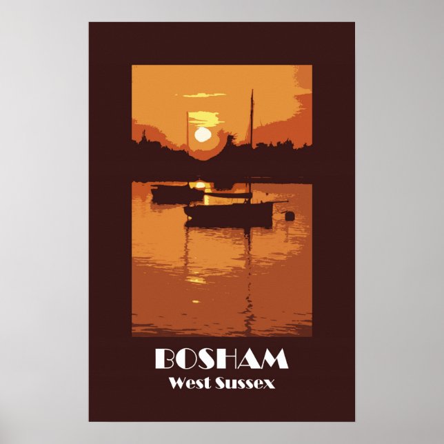 Bosham-Poster im Retro-Stil der 1920er Jahre Poster (Vorne)