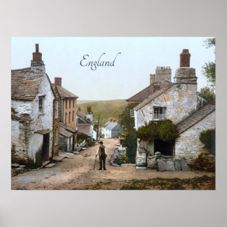 Boskastle im 19. Jahrhundert Poster